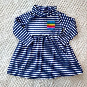 Mini Boden Girls' Roll Neck Dress - 2-3 years